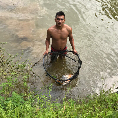 indigenous kichwa fishing tilapia